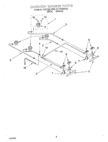 02 - Cooktop Burner parts for Kitchenaid Range KGRT500BWH3 from AppliancePartsPros.com