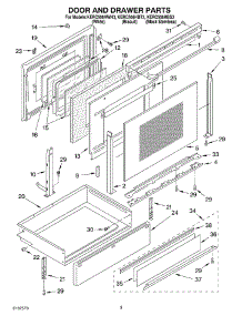 03 - Door And Drawer Parts parts for Kitchenaid Range KERC506HWH3 from AppliancePartsPros.com