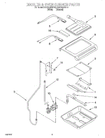 06 - Broiler And Oven Burner parts for Kitchenaid Range KGRT500BWH3 from AppliancePartsPros.com