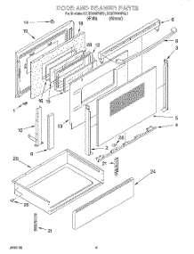 04 - Door And Drawer parts for Kitchenaid Range KGRT500FAL1 from AppliancePartsPros.com