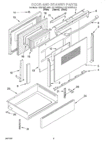 04 - Door & Drawer parts for Kitchenaid Range KGRT507BBL1 from AppliancePartsPros.com