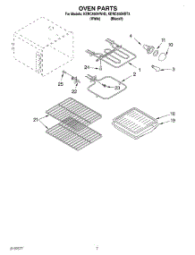 05 - Oven parts for Kitchenaid Range KERC500HWH3 from AppliancePartsPros.com