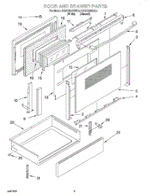 04 - Door & Drawer parts for Kitchenaid Range KGRT500BAL2 from AppliancePartsPros.com