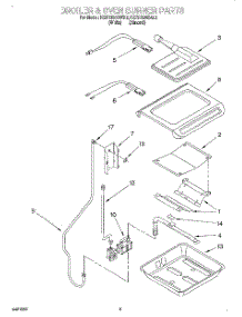 06 - Broiler & Oven Burner parts for Kitchenaid Range KGRT500BAL2 from AppliancePartsPros.com