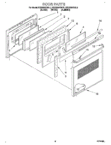 02 - Door parts for Kitchenaid Range KEDS207BBL1 from AppliancePartsPros.com