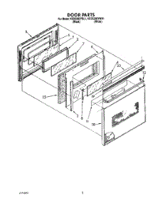 02 - Door parts for Kitchenaid Range KEDS200YWH1 from AppliancePartsPros.com