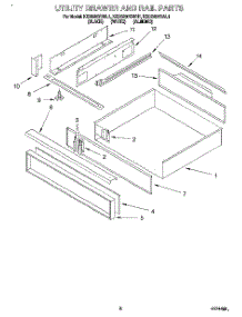 06 - Utility Drawer And Rail parts for Kitchenaid Range KEDS207BBL1 from AppliancePartsPros.com