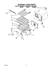 05 - Internal Oven parts for Kitchenaid Range KEDS207BWH1 from AppliancePartsPros.com