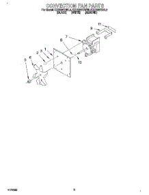 07 - Convection Fan parts for Kitchenaid Range KEDS207BWH0 from AppliancePartsPros.com