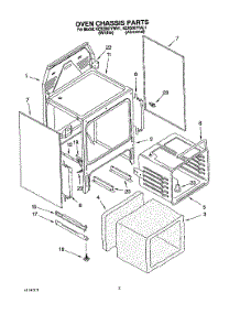 04 - Oven Chassis parts for Kitchenaid Range KERS507YWH1 from AppliancePartsPros.com
