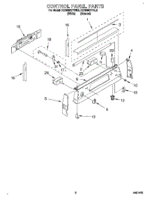 02 - Control Panel parts for Kitchenaid Range KERS507YWH2 from AppliancePartsPros.com