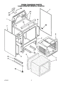 04 - Oven Chassis parts for Kitchenaid Range KERH507YWH1 from AppliancePartsPros.com