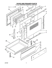 03 - Door And Drawer parts for Kitchenaid Range KERH507YAL3 from AppliancePartsPros.com