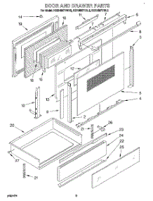 03 - Door And Drawer parts for Kitchenaid Range KERH507YWH2 from AppliancePartsPros.com