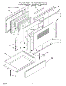 03 - Door And Drawer parts for Kitchenaid Range KERH507YWH4 from AppliancePartsPros.com
