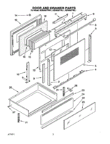 03 - Door And Drawer parts for Kitchenaid Range KERH507YAL1 from AppliancePartsPros.com