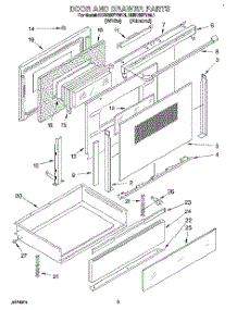 03 - Door And Drawer parts for Kitchenaid Range KERC507YAL1 from AppliancePartsPros.com