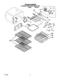 05 - Oven parts for Kitchenaid Range KERC507YWH0 from AppliancePartsPros.com