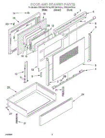 03 - Door And Drawer parts for Kitchenaid Range KERC507EAL4 from AppliancePartsPros.com