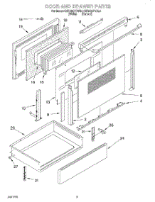 03 - Door And Drawer parts for Kitchenaid Range KERC507YWH4 from AppliancePartsPros.com