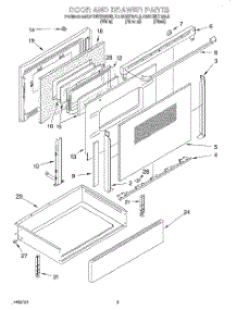 03 - Door And Drawer parts for Kitchenaid Range KERC507EBL3 from AppliancePartsPros.com