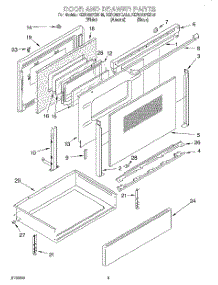 03 - Door And Drawer parts for Kitchenaid Range KERC507EBL5 from AppliancePartsPros.com