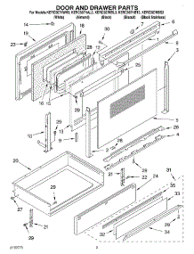 03 - Door And Drawer parts for Kitchenaid Range KERC507HBS3 from AppliancePartsPros.com