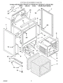 04 - Oven Chassis parts for Kitchenaid Range KERC507HBT0 from AppliancePartsPros.com