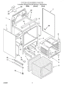 04 - Oven Chassis parts for Kitchenaid Range KERC507EBL4 from AppliancePartsPros.com