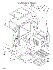 06 - Oven Chassis parts for Kitchenaid Range KGST300HBT0 from AppliancePartsPros.com