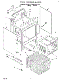 04 - Oven Chassis parts for Kitchenaid Range KERC507YAL2 from AppliancePartsPros.com