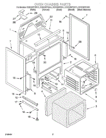 04 - Oven Chassis parts for Kitchenaid Range KERC507HBT1 from AppliancePartsPros.com