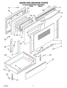 05 - Door And Drawer parts for Kitchenaid Range KGST300HWH5 from AppliancePartsPros.com