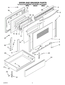 05 - Door And Drawer parts for Kitchenaid Range KGST300HBL6 from AppliancePartsPros.com