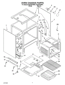 06 - Oven Chassis parts for Kitchenaid Range KGST300HBT5 from AppliancePartsPros.com