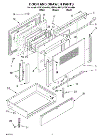 02 - Door And Drawer parts for Kitchenaid Range KERC601HBT6 from AppliancePartsPros.com