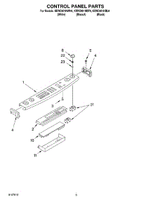 06 - Control Panel parts for Kitchenaid Range KERC601HWH6 from AppliancePartsPros.com
