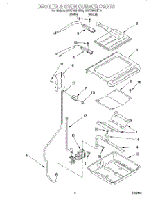 04 - Broiler And Oven Burner parts for Kitchenaid Range KGST300HWH0 from AppliancePartsPros.com