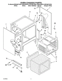 03 - Oven Chassis parts for Kitchenaid Range KERC607HWH6 from AppliancePartsPros.com