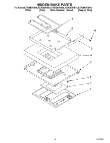 07 - Hidden Bake parts for Kitchenaid Range KERC607HWH6 from AppliancePartsPros.com