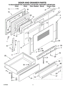 02 - Door And Drawer parts for Kitchenaid Range KERC607HBT6 from AppliancePartsPros.com