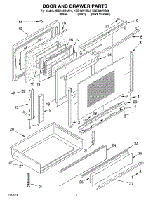 03 - Door And Drawer parts for Kitchenaid Range KESH307HWH6 from AppliancePartsPros.com