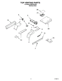 05 - Top Venting parts for Kitchenaid Range KDRP467KSS0 from AppliancePartsPros.com
