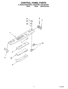 02 - Control Panel parts for Kitchenaid Range KESH307HBL6 from AppliancePartsPros.com