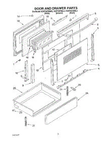 04 - Door And Drawer parts for Kitchenaid Range KGRT507BBL3 from AppliancePartsPros.com