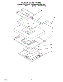 07 - Hidden Bake parts for Kitchenaid Range KESH307HBL6 from AppliancePartsPros.com