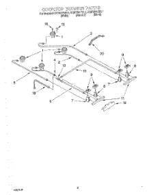 02 - Cooktop Burner parts for Kitchenaid Range KGRT507FAL1 from AppliancePartsPros.com