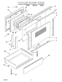 04 - Door & Drawer parts for Kitchenaid Range KGRT507FBL1 from AppliancePartsPros.com