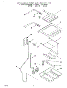 06 - Broiler & Oven Burner parts for Kitchenaid Range KGRT507FBL1 from AppliancePartsPros.com