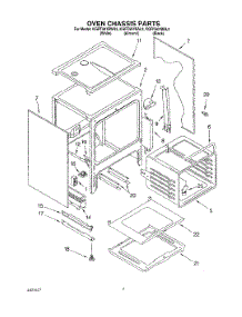 05 - Oven Chassis parts for Kitchenaid Range KGRT507BWH3 from AppliancePartsPros.com